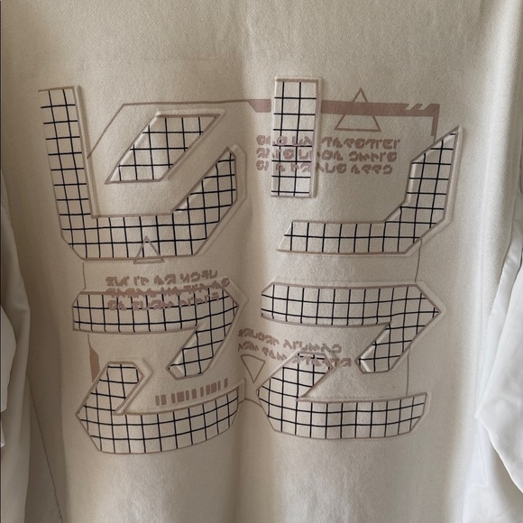 DISNEY PARKS Star Command Buzz Lightyear Sweatshirt Off White Sweater Size LG - Picture 2 of 9